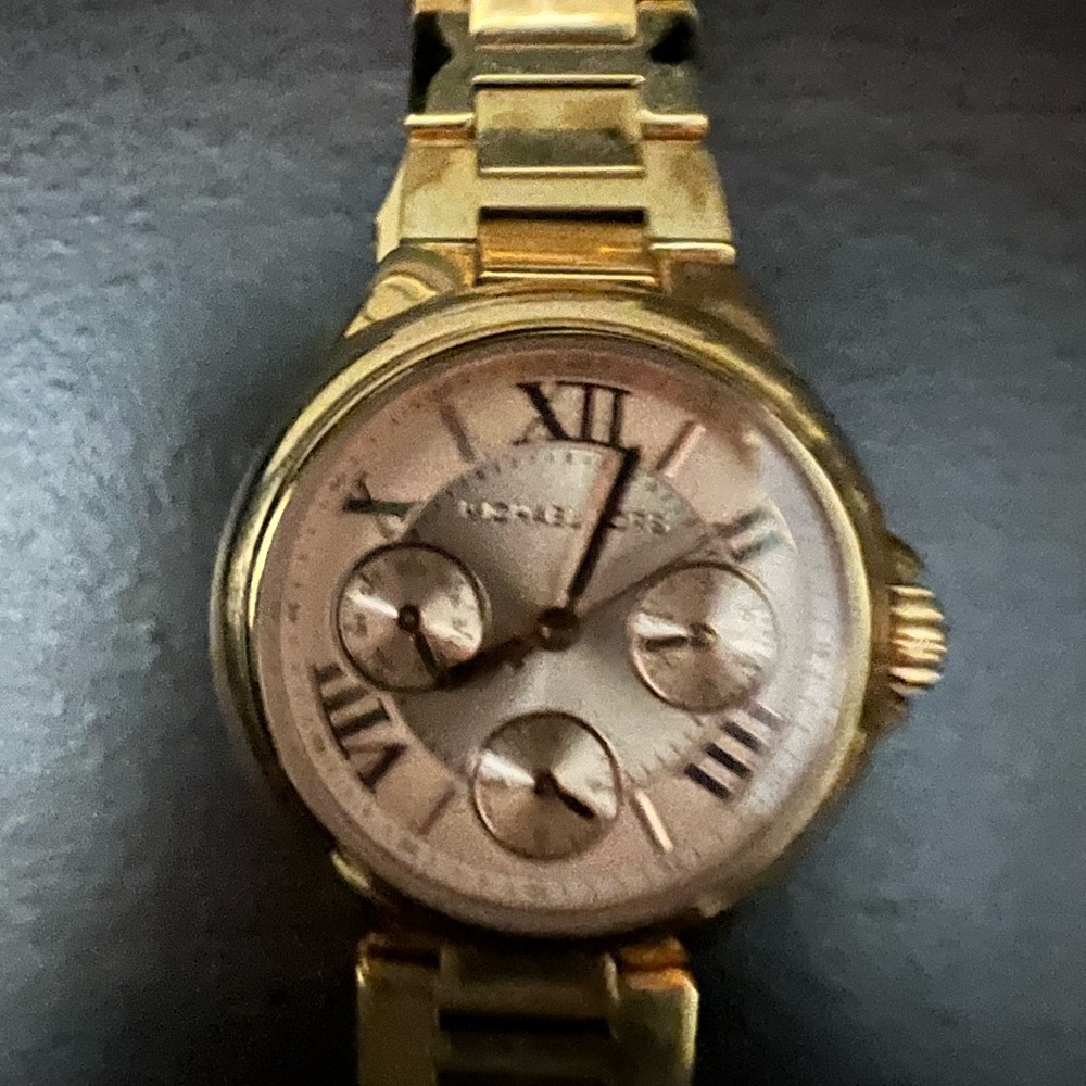 Michael Kors Gold Chronograph Watch “Rare Find”